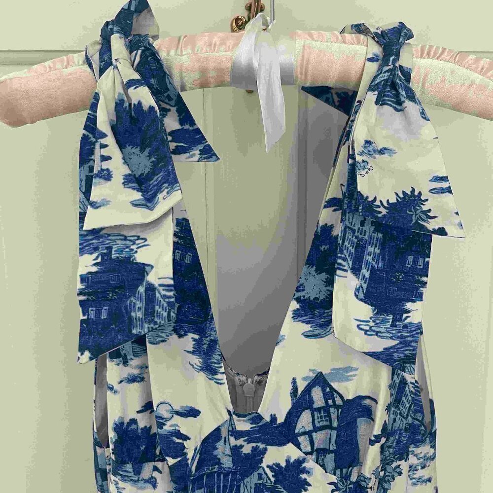 Cara Cara Natasha Dress in Venetian Story Blue - Picture 4 of 6